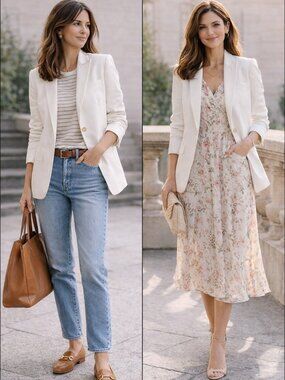 J.Crew TALL Regent Blazer White – Spring Capsule / Workwear / Quiet Luxury Lined